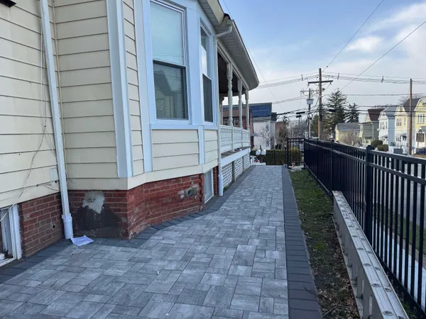 a view of a house with a stairs