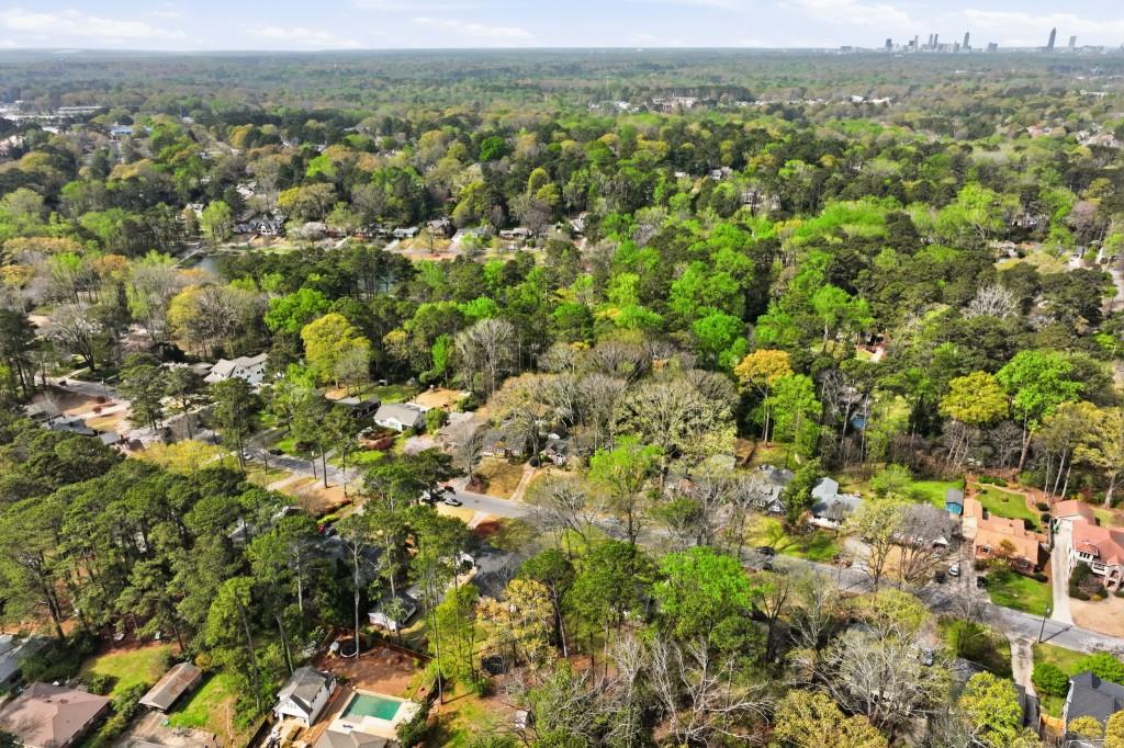 864 Stratford Road Avondale Estates, GA 30002 - Photo 42 of 54 an aerial view of residential houses with outdoor space and trees