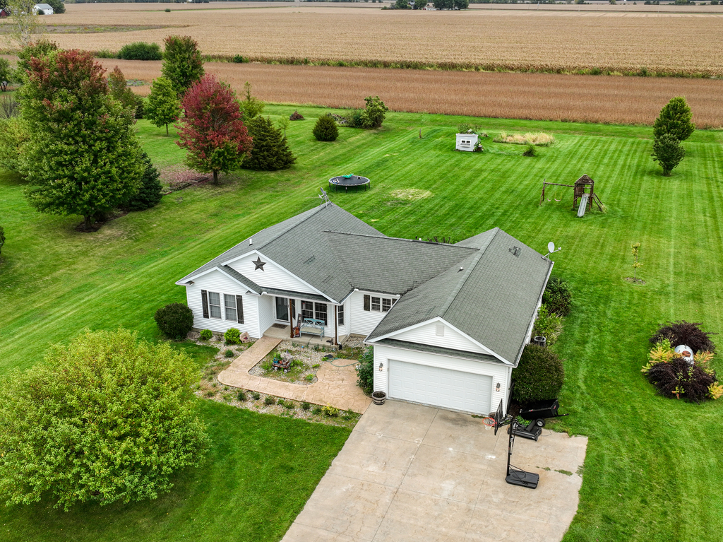 3964 East 2259th Road Serena, IL 60549 - Photo 2 of 36 an aerial view of a house with garden space and street view