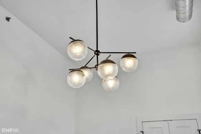 a view of a fan in a mirror