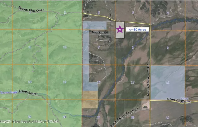 $695,000 | 80-acres Merna North Beaver Road, Daniel, WY 83115