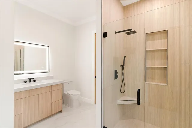 a view of a room with a closet