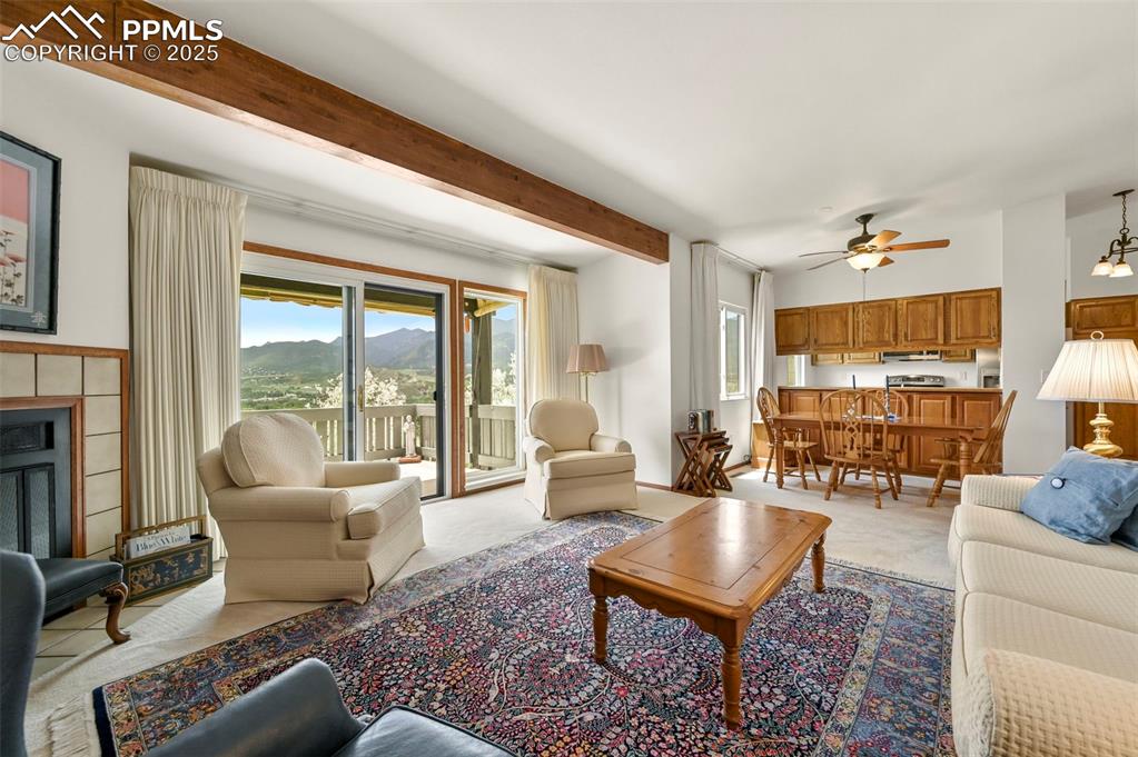 934 Fontmore Road, Unit C Colorado Springs, CO 80904 - Photo 8 of 37 a living room with furniture and a fireplace