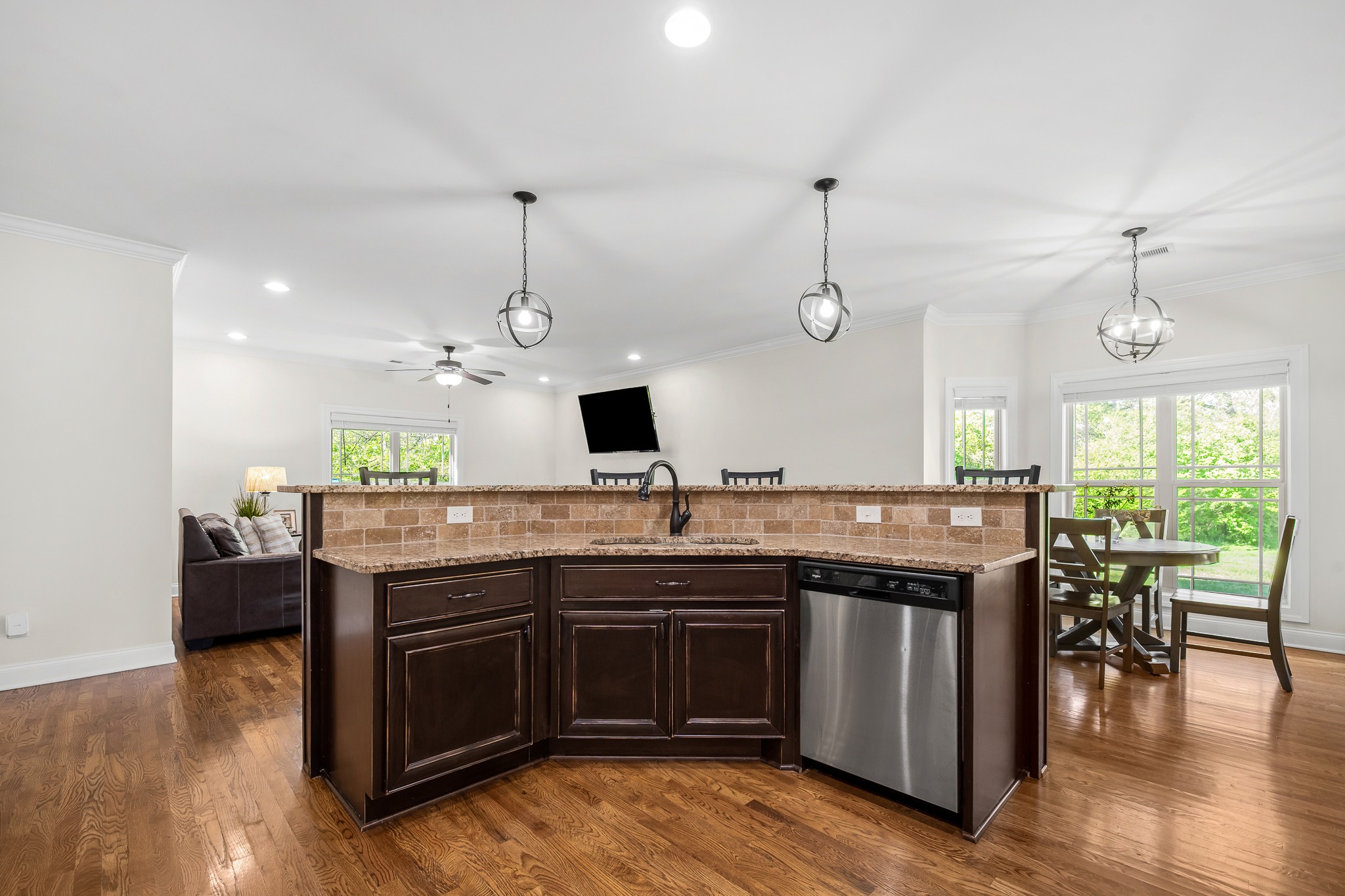 3023 Columnar Court Murfreesboro, TN 37129 - Photo 18 of 55 a kitchen with stainless steel appliances granite countertop wooden floors and granite counter tops