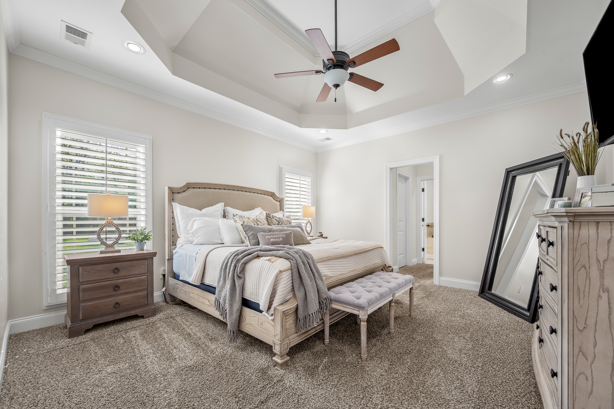 3023 Columnar Court Murfreesboro, TN 37129 - Photo 29 of 55 a bedroom with a bed a chandelier and a window