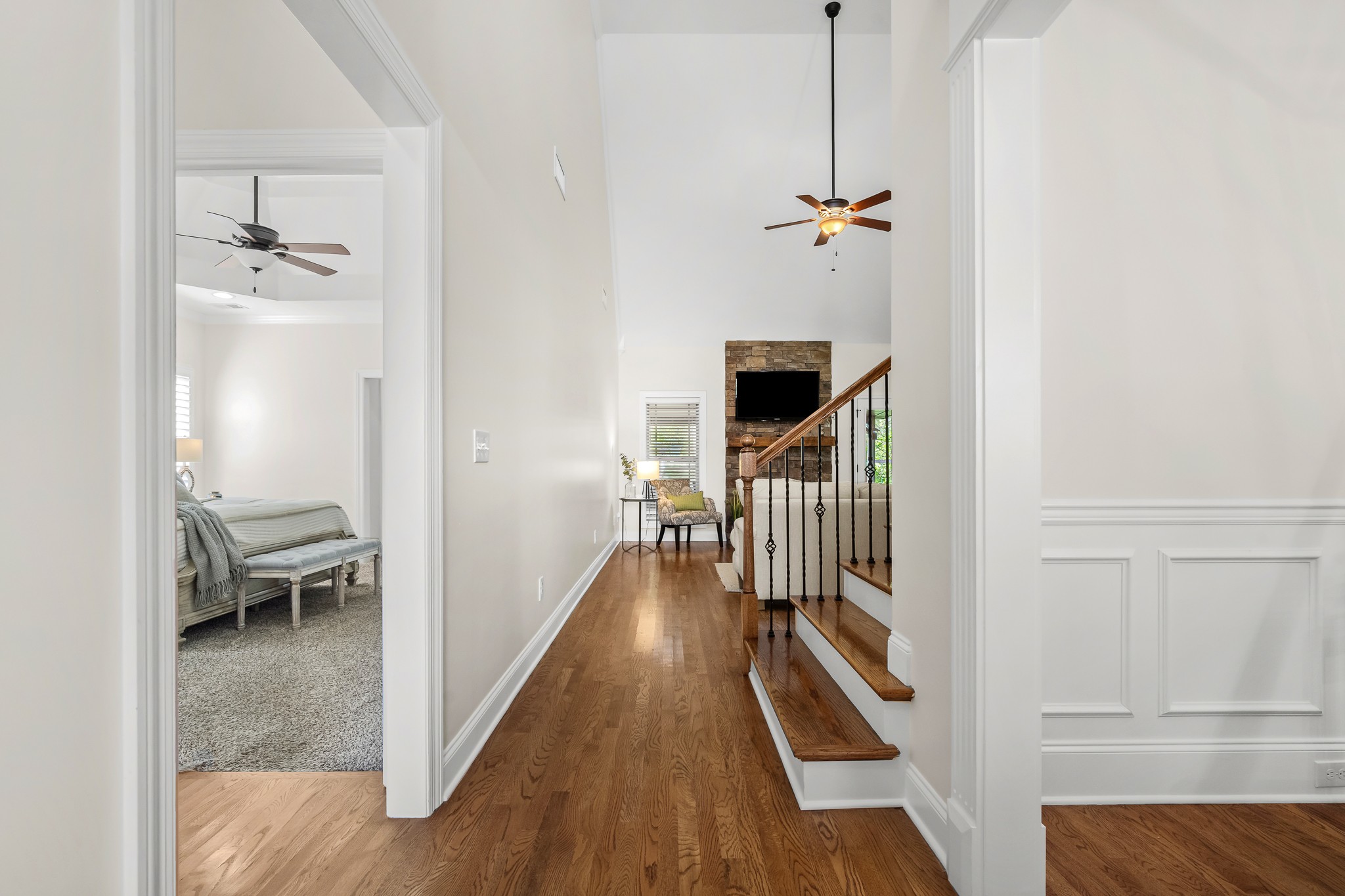 3023 Columnar Court Murfreesboro, TN 37129 - Photo 9 of 55 a view of a hallway with wooden floor and staircase