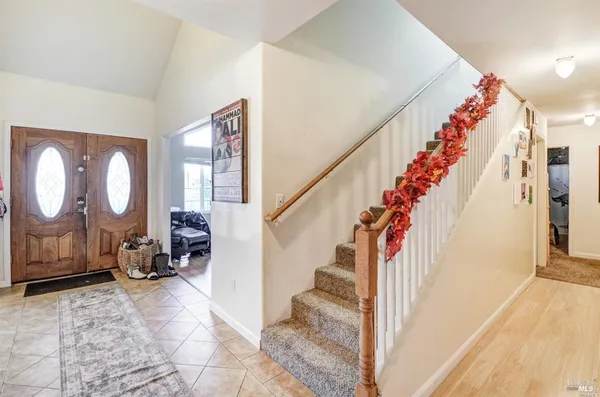a view of a entryway of a house