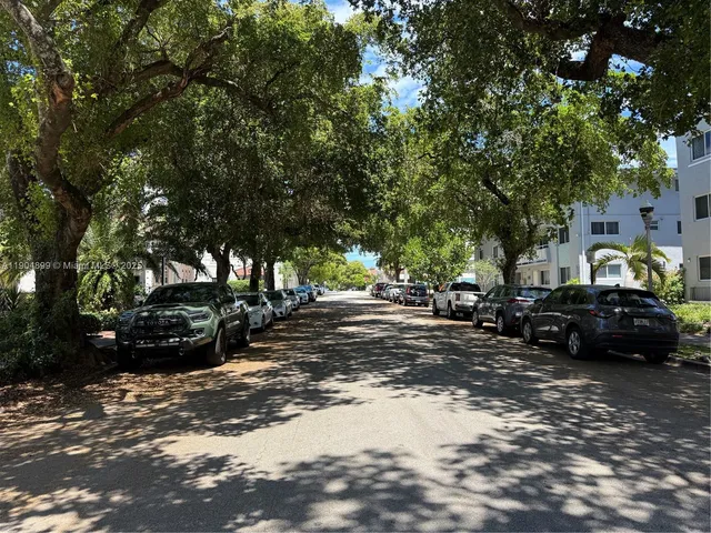 a car parked on the side of a street