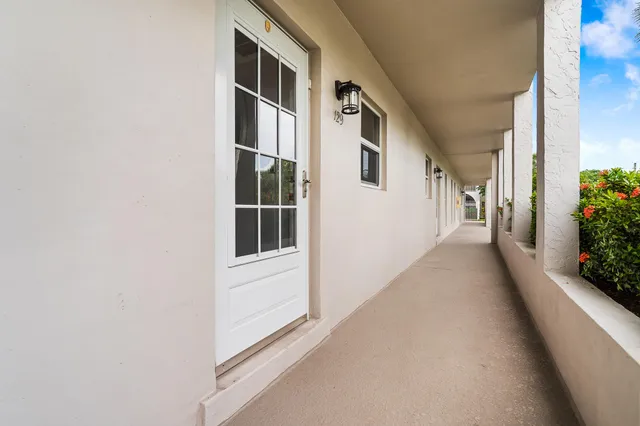 a view of an entryway with a window