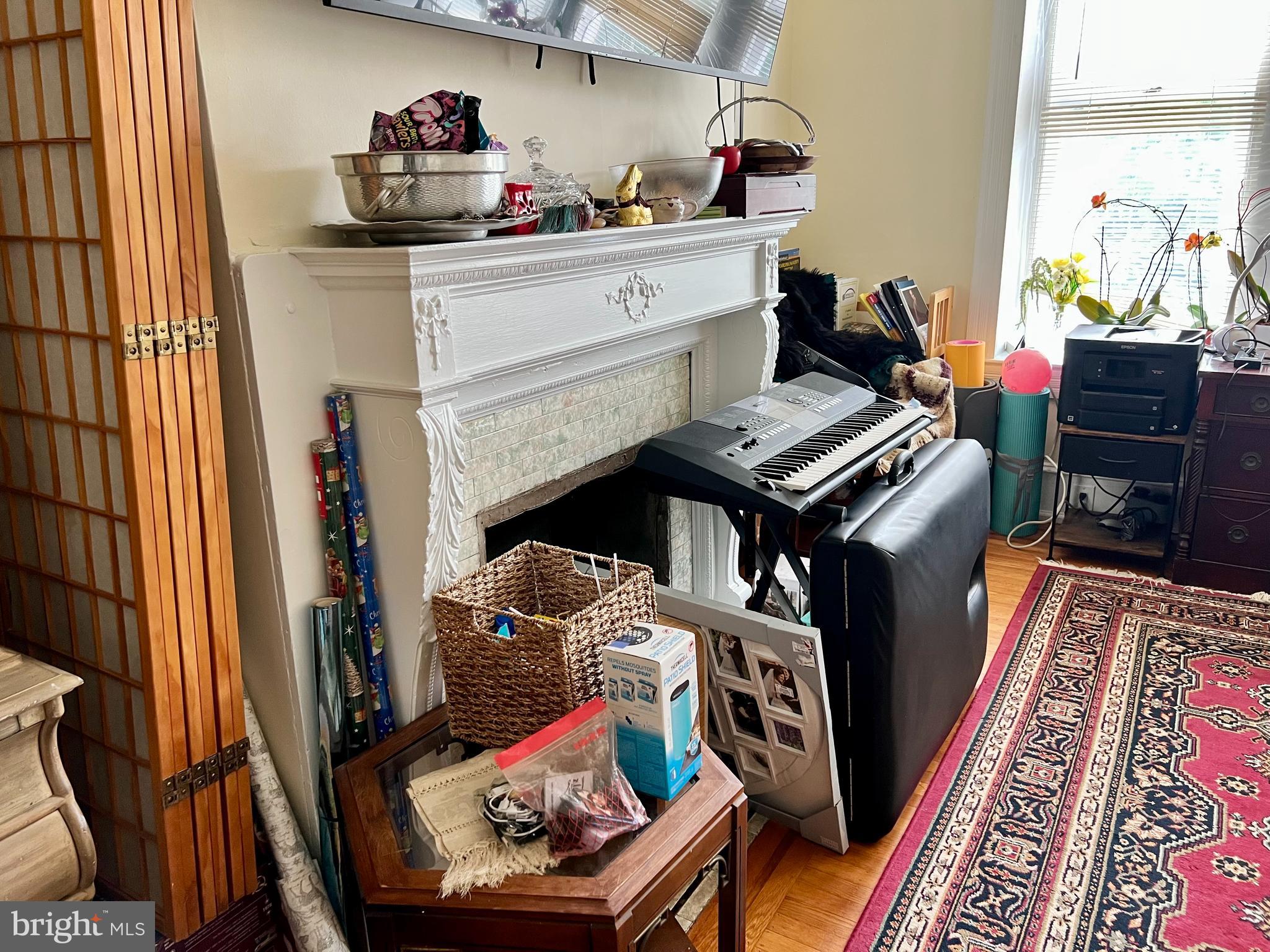 129 East Durham Street Philadelphia, PA 19119 - Photo 12 of 23 2nd fl. apt. living room w/ decorative fireplace