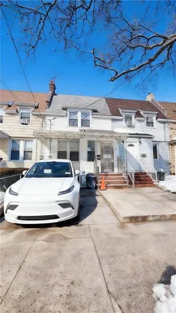 a building with view of car parked