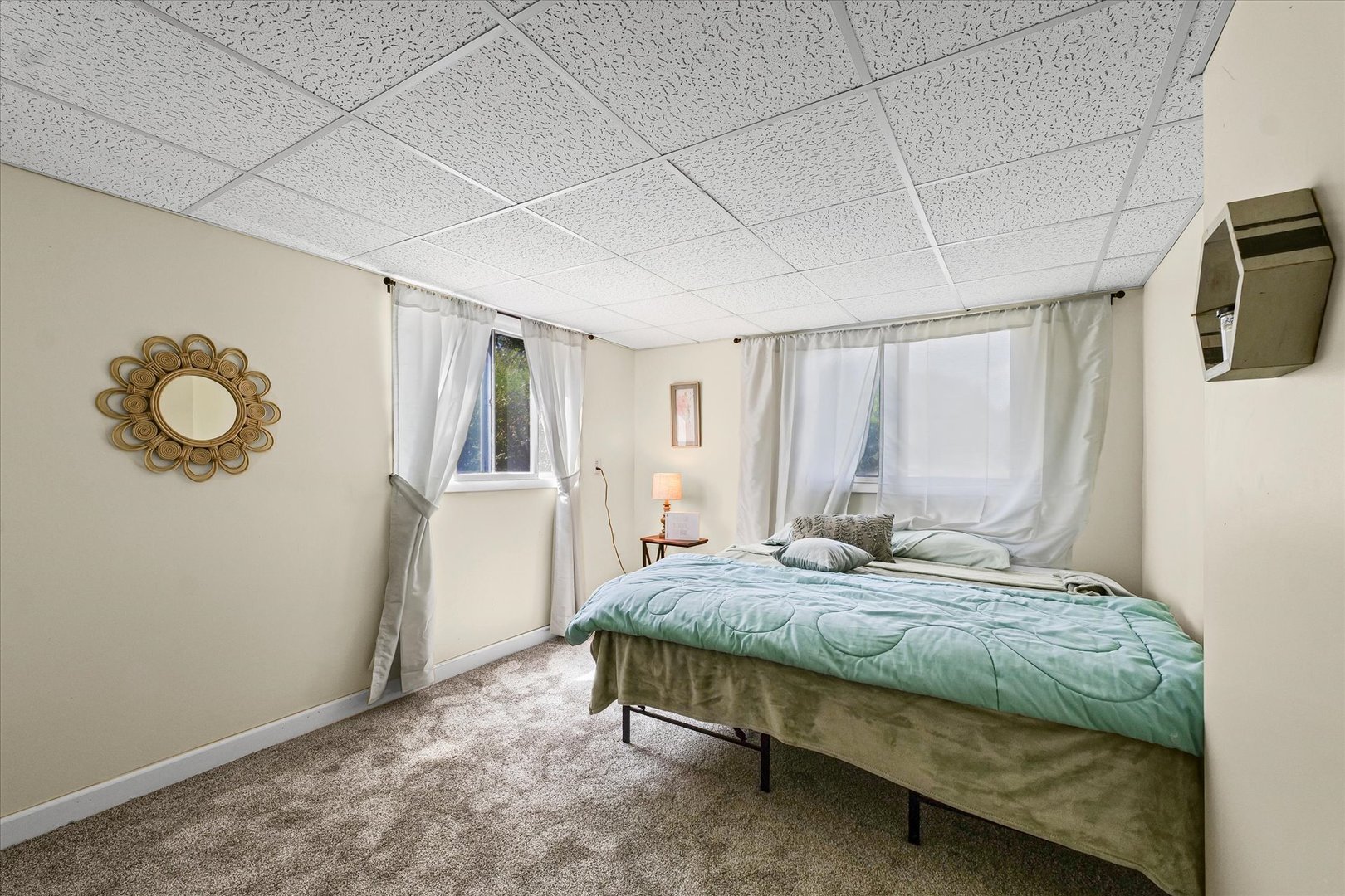 5 Allison Drive Paxton, IL 60957 - Photo 20 of 34 a bedroom with a bed and a flat screen tv