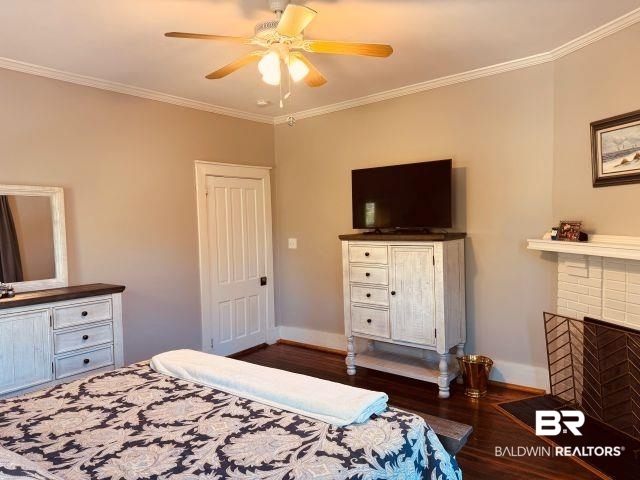 54 South Catherine Street Mobile, AL 36604 - Photo 34 of 55 This bedroom also boasts one of the four fireplaces in the home.