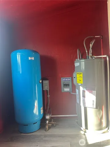 a view of a water heater room