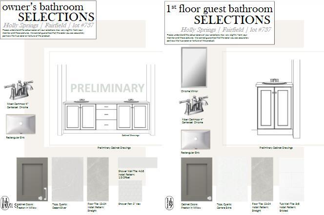 737 West Holly Springs Road Holly Springs, NC 27540 - Photo 9 of 37 Owner and Guest Bath Selections