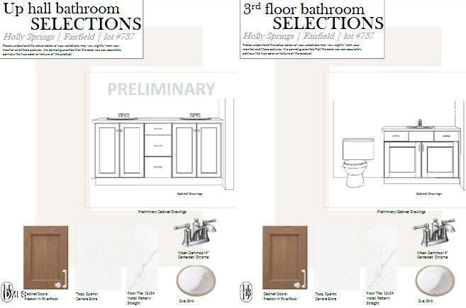 737 West Holly Springs Road Holly Springs, NC 27540 - Photo 10 of 37 Up Hall and 3rd Floor Bath Selections