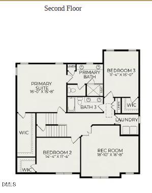 737 West Holly Springs Road Holly Springs, NC 27540 - Photo 37 of 37 2nd Floor - Floor Plan