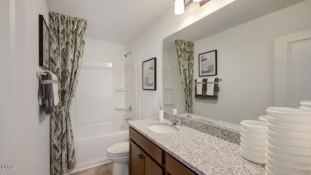 a view of the snow on the road