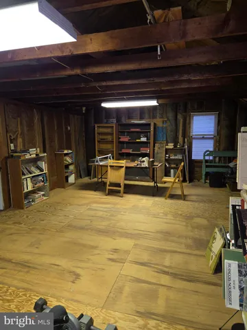 a view of kitchen with seating space