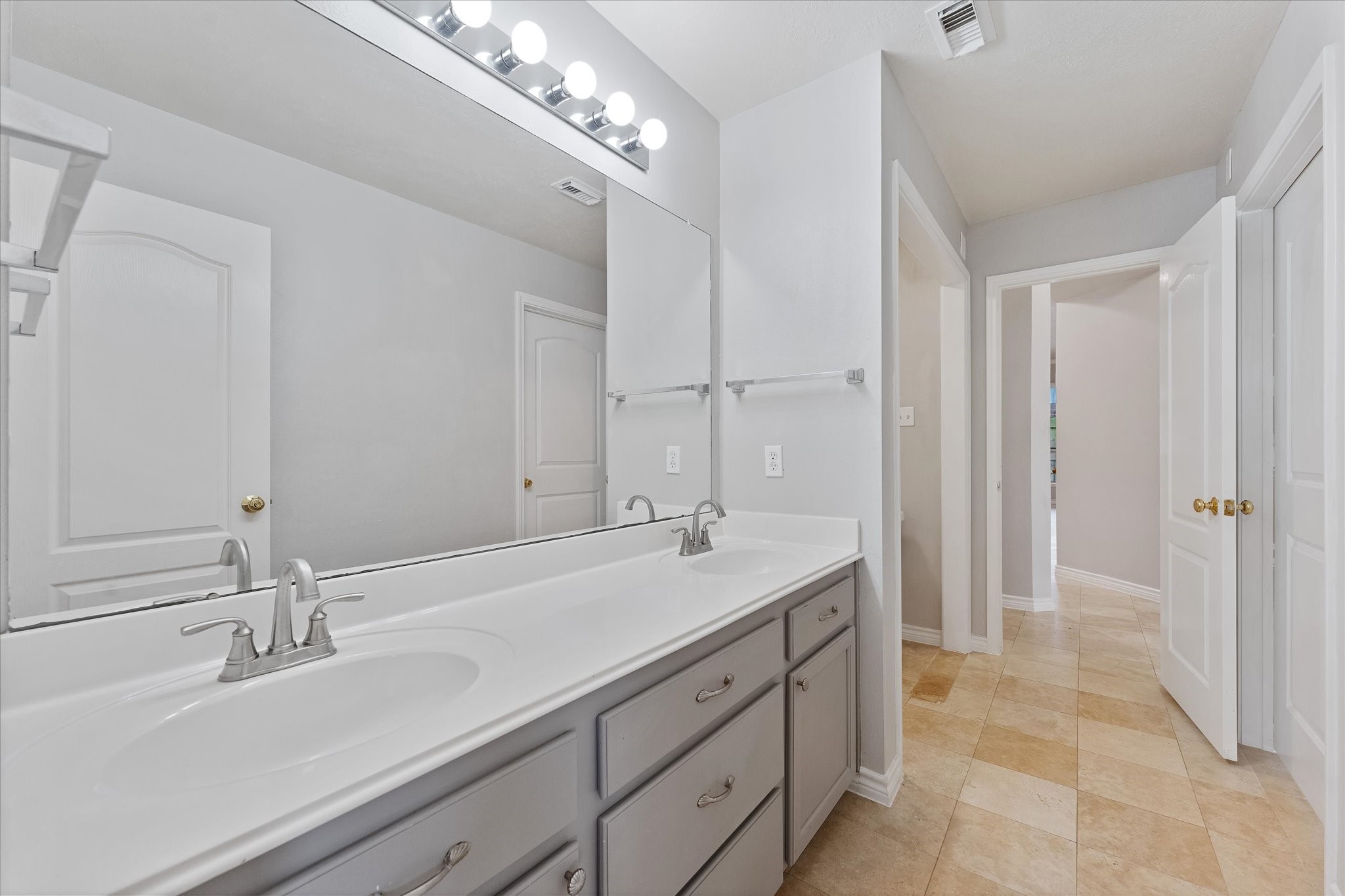 29823 Spring Terrace Drive Spring, TX 77386 - Photo 30 of 50 Downstairs bathroom with double sink vanity