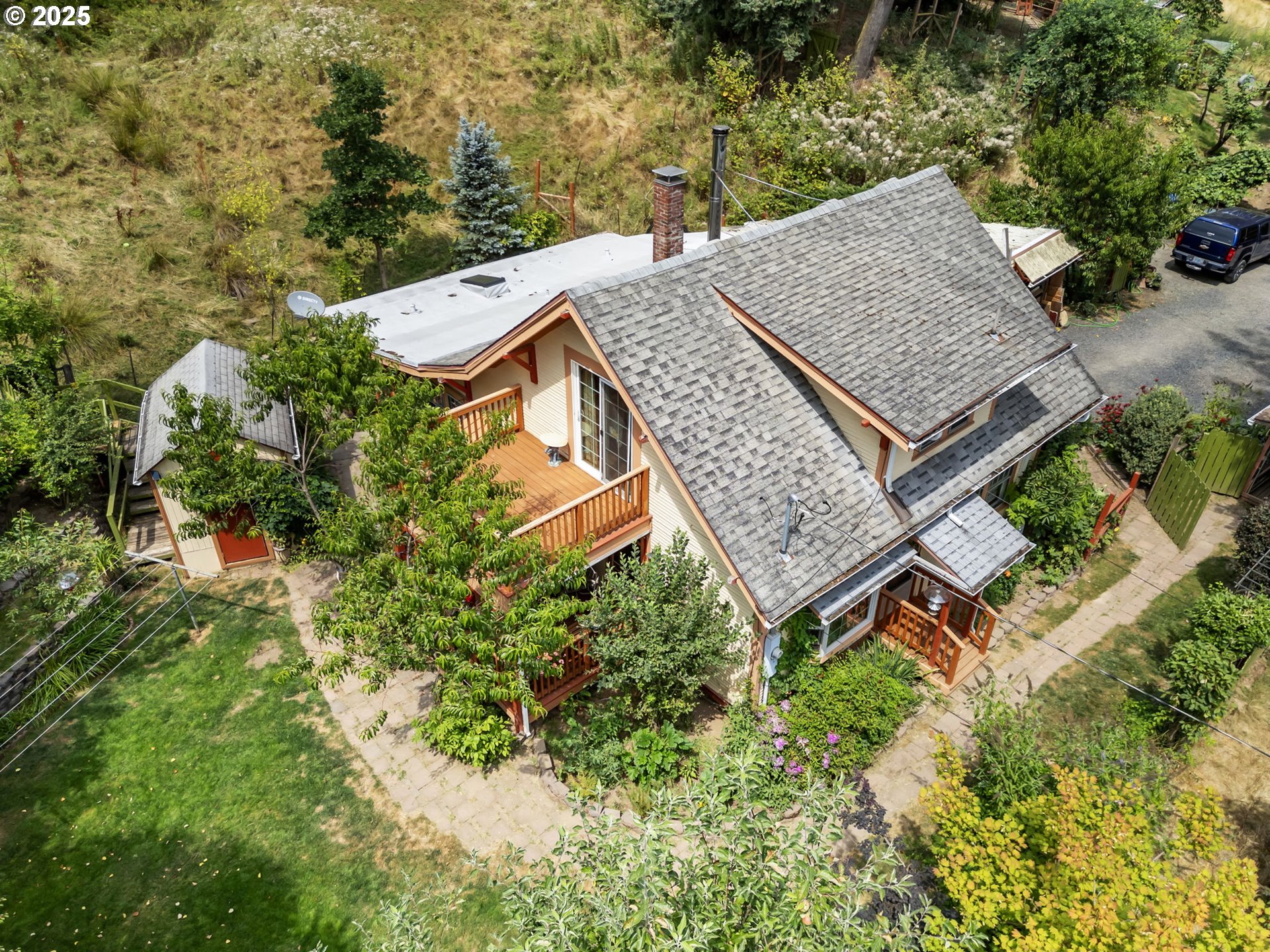 51557 Southwest Em Watts Road Scappoose, OR 97056 - Photo 36 of 40 an aerial view of a house with a yard