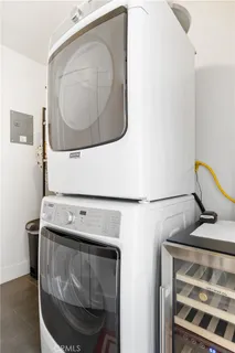 a utility room with a washer and dryer