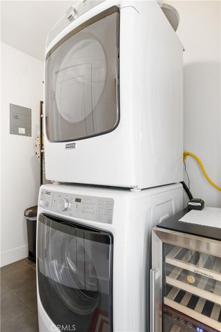 a utility room with a washer and dryer