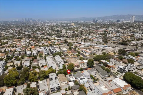 an aerial view of multiple house