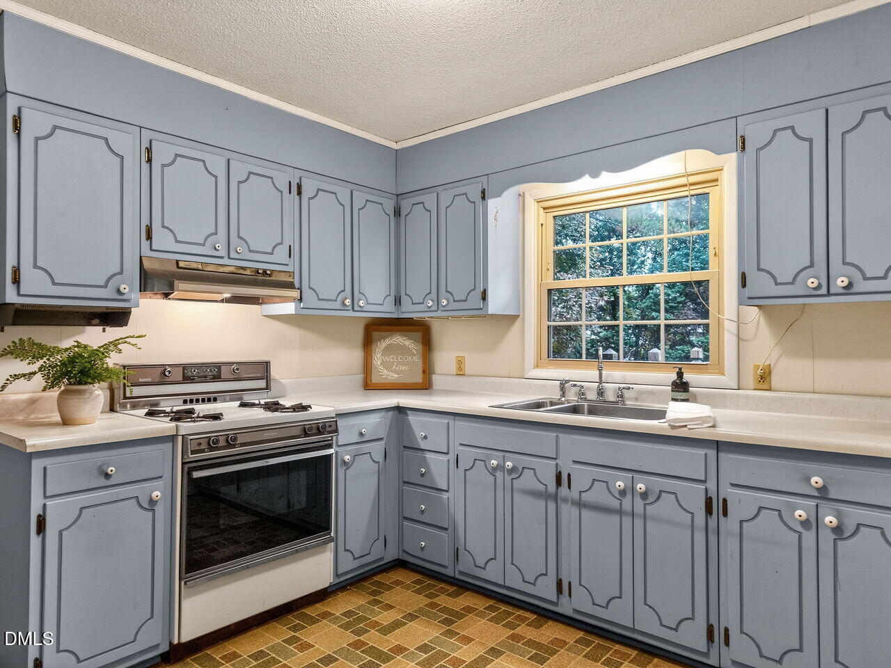 617 South Lakeside Drive Raleigh, NC 27606 - Photo 8 of 32 a kitchen with granite countertop a sink stainless steel appliances white cabinets and a window