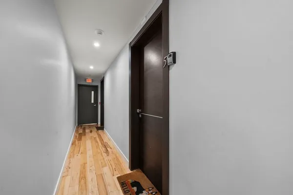 a view of hallway with stairs