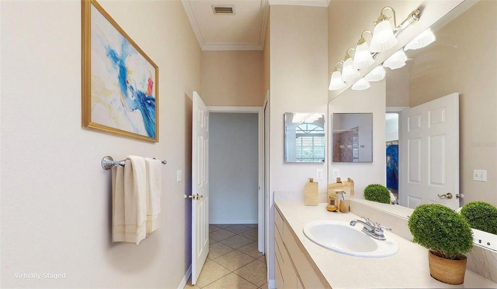 814 Brantenburg Way Lutz, FL 33548 - Photo 25 of 34 a bath room with a sink tub and a mirror