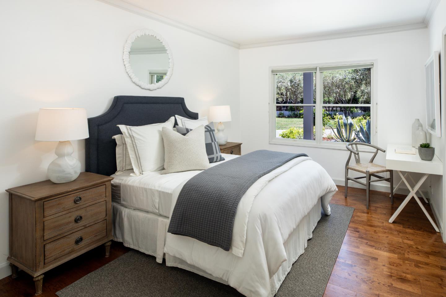 296 Greenoaks Drive Atherton, CA 94027 - Photo 13 of 21 a bed room with a bed and a window