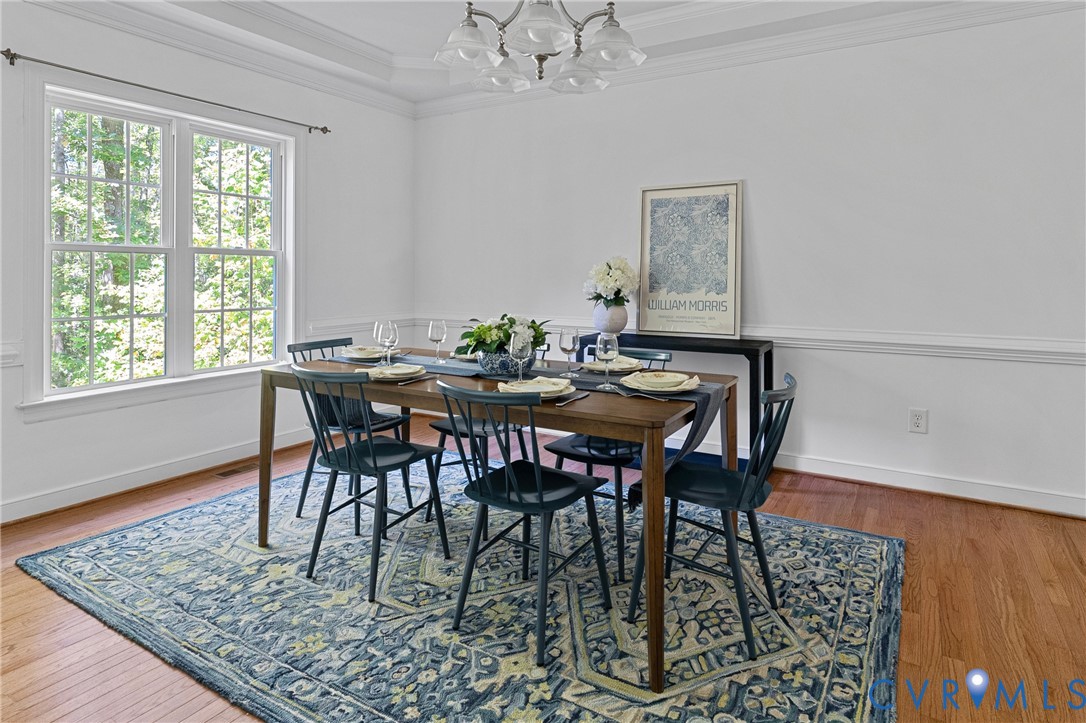4156 Royal Ridge Court Louisa, VA 23093 - Photo 13 of 50 Spacious dining area with wood floors and nice tri