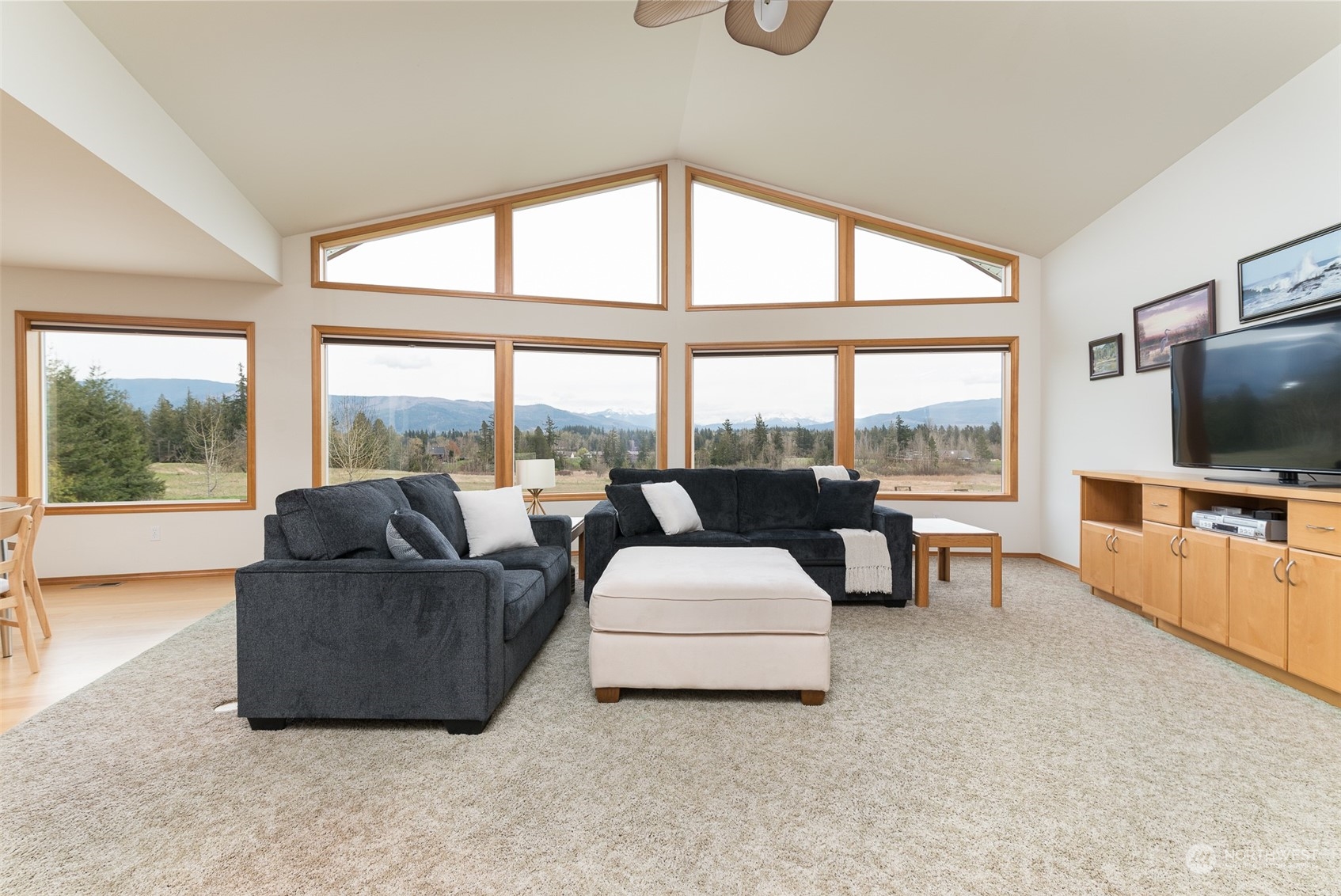 2131 Central Road Everson, WA 98247 - Photo 9 of 40 a living room with furniture and a flat screen tv