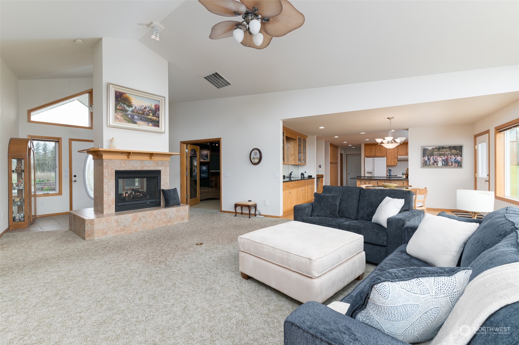 2131 Central Road Everson, WA 98247 - Photo 10 of 40 a living room with furniture and a fireplace
