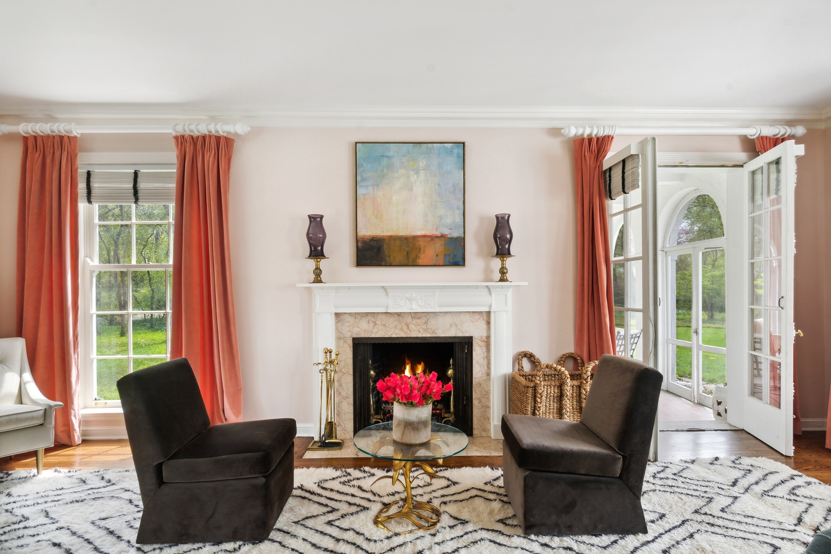 220 Dewindt Road Winnetka, IL 60093 - Photo 11 of 53 a living room with furniture and a fireplace