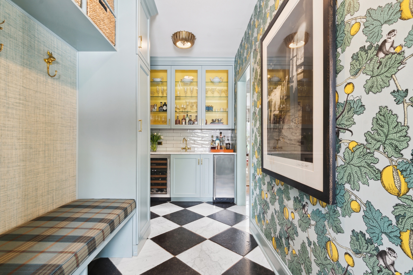 220 Dewindt Road Winnetka, IL 60093 - Photo 27 of 53 a kitchen with a checkered floor and a window