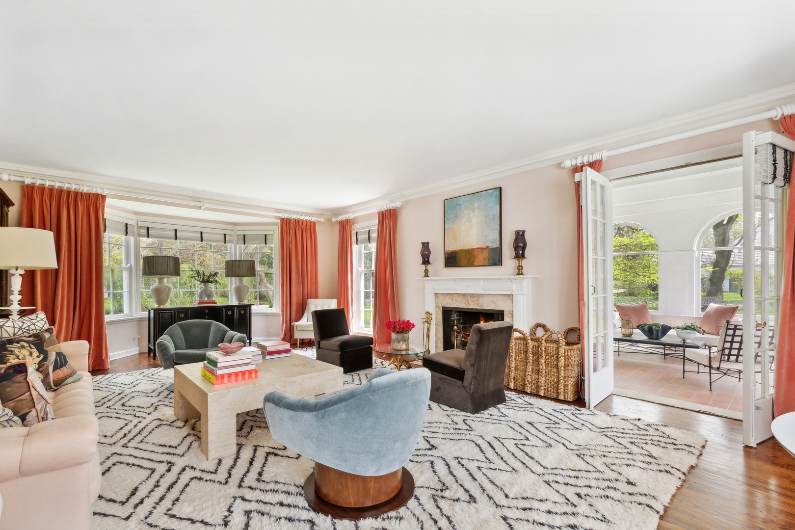 220 Dewindt Road Winnetka, IL 60093 - Photo 7 of 53 a living room with furniture large window and outer view