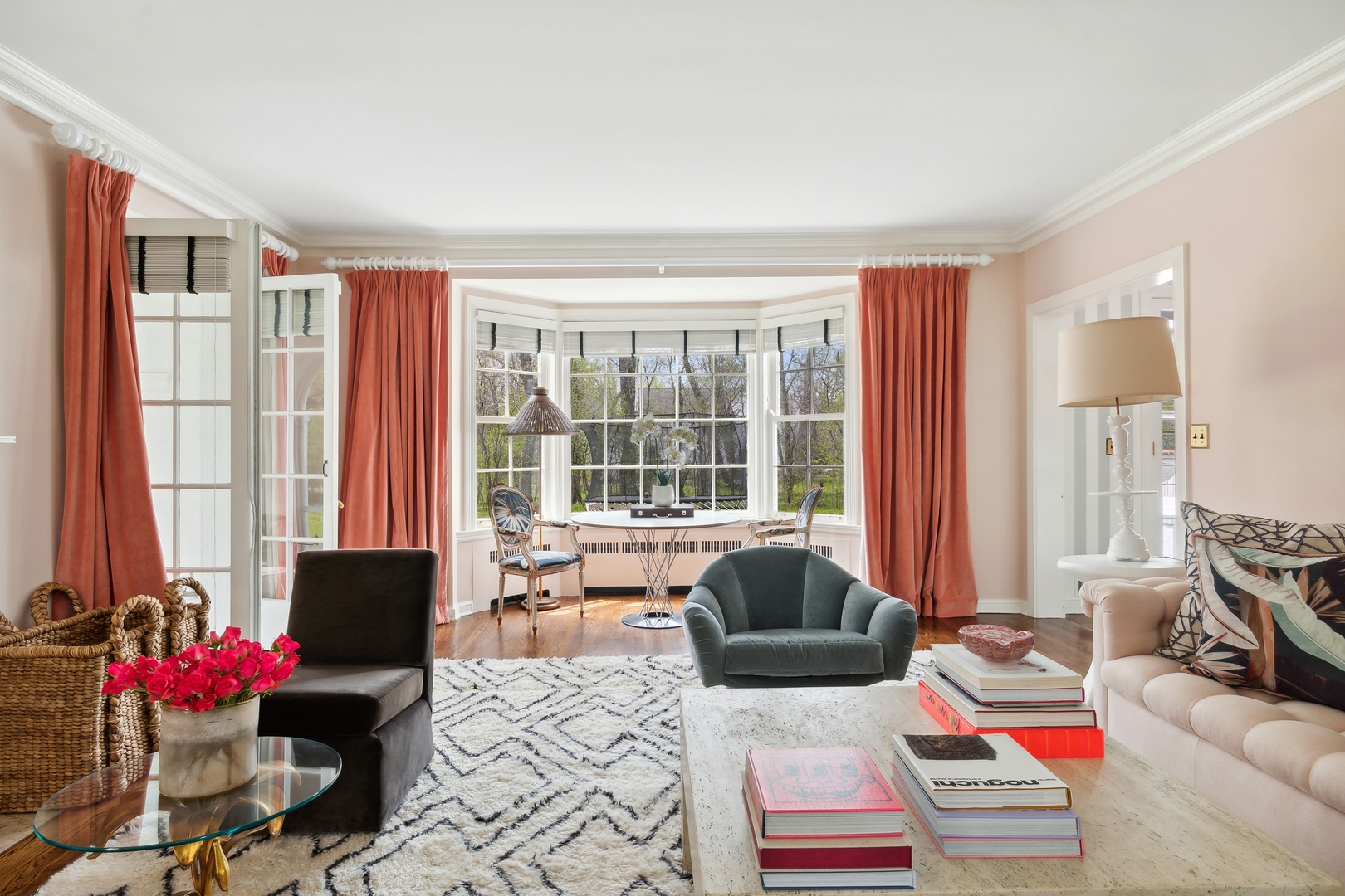 220 Dewindt Road Winnetka, IL 60093 - Photo 9 of 53 a living room with furniture and floor to ceiling windows
