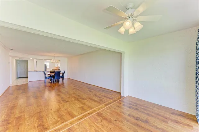 a view of swimming pool from a window