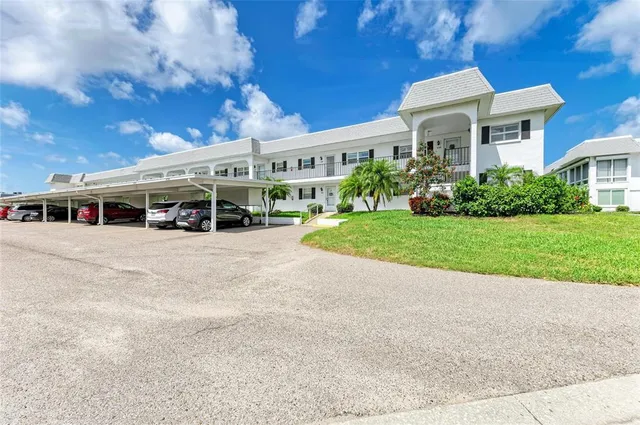 a view of a lake with a city