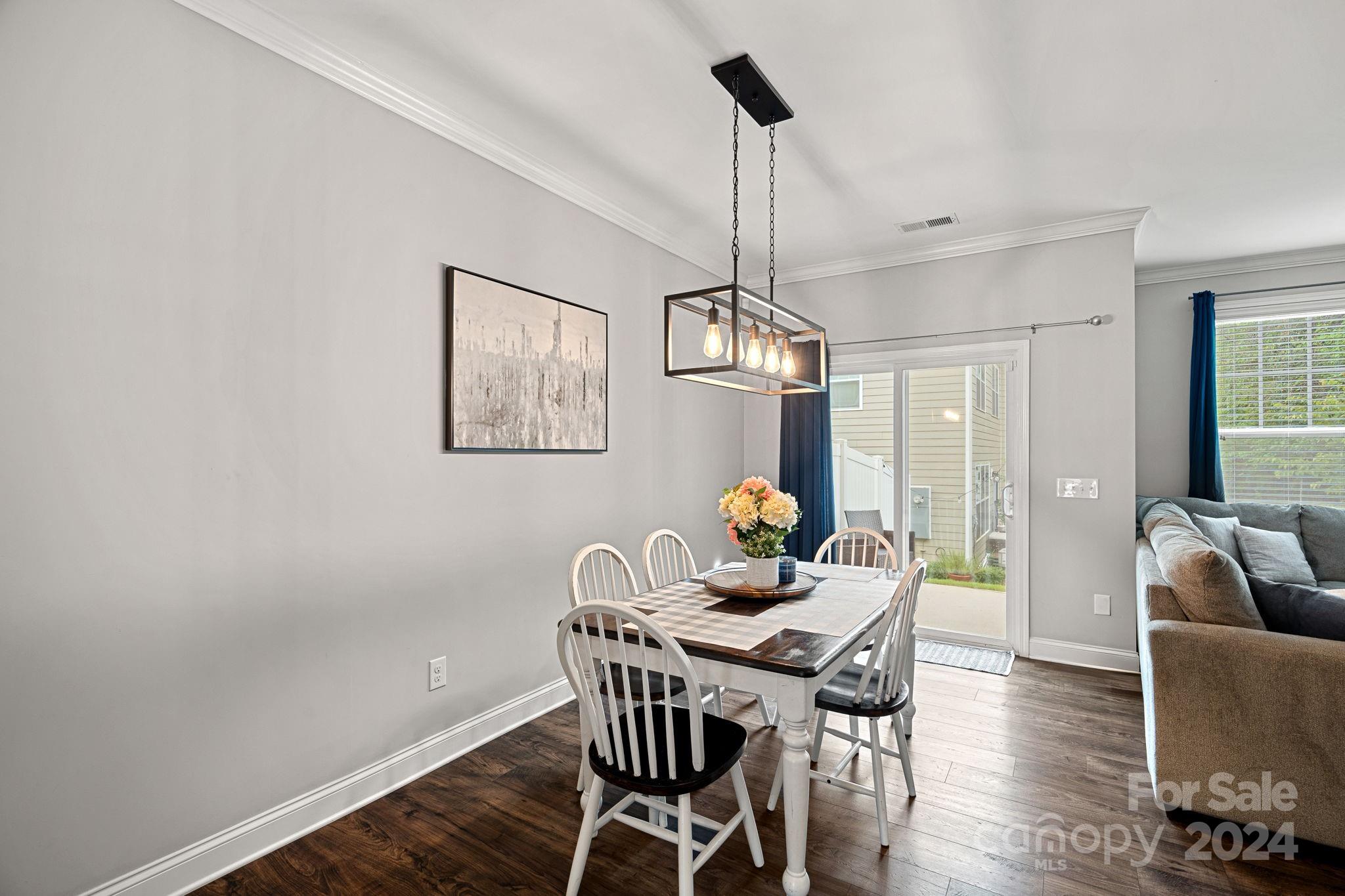 7044 Harris Bay Road Charlotte, NC 28269 - Photo 4 of 17 a view of a dining room with furniture window and wooden floor