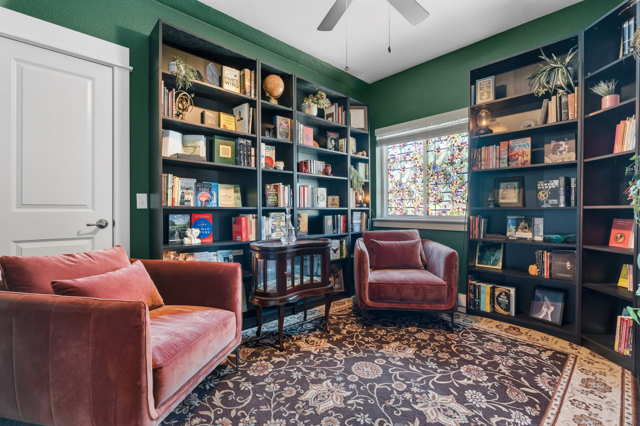 7205 Albert Road Austin, TX 78745 - Photo 29 of 37 a living room with furniture and a book shelf