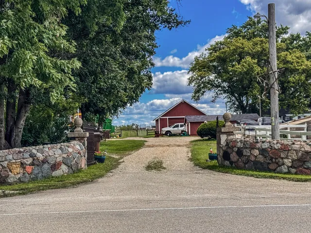 front view of a house with a street
