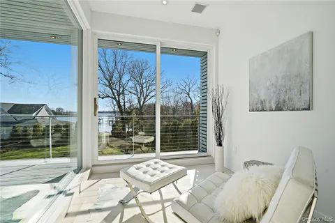 a view of a living room and a window