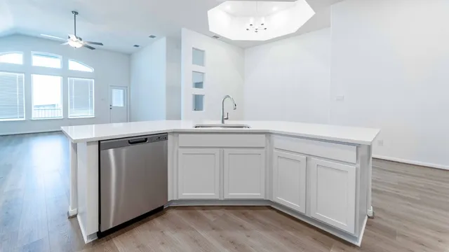 an empty room with a window