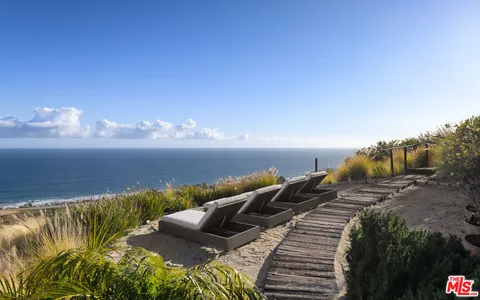 a view of an ocean and beach