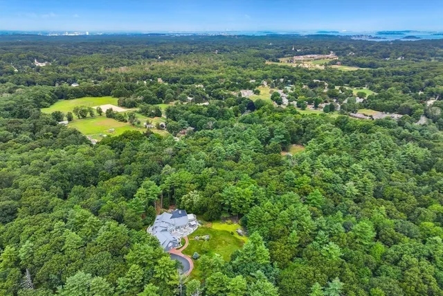 a view of a city with an outdoor space