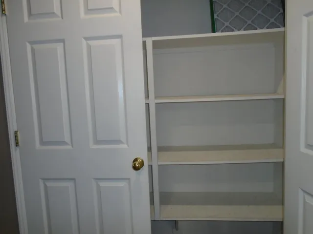 a close view of closet