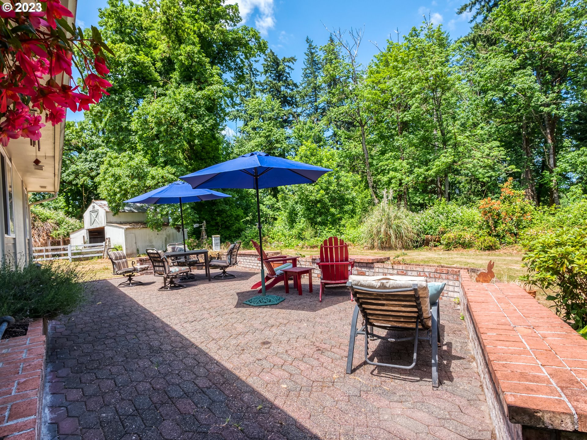 38437 McKenzie Highway Springfield, OR 97478 - Photo 34 of 48 an outdoor space with patio and umbrella